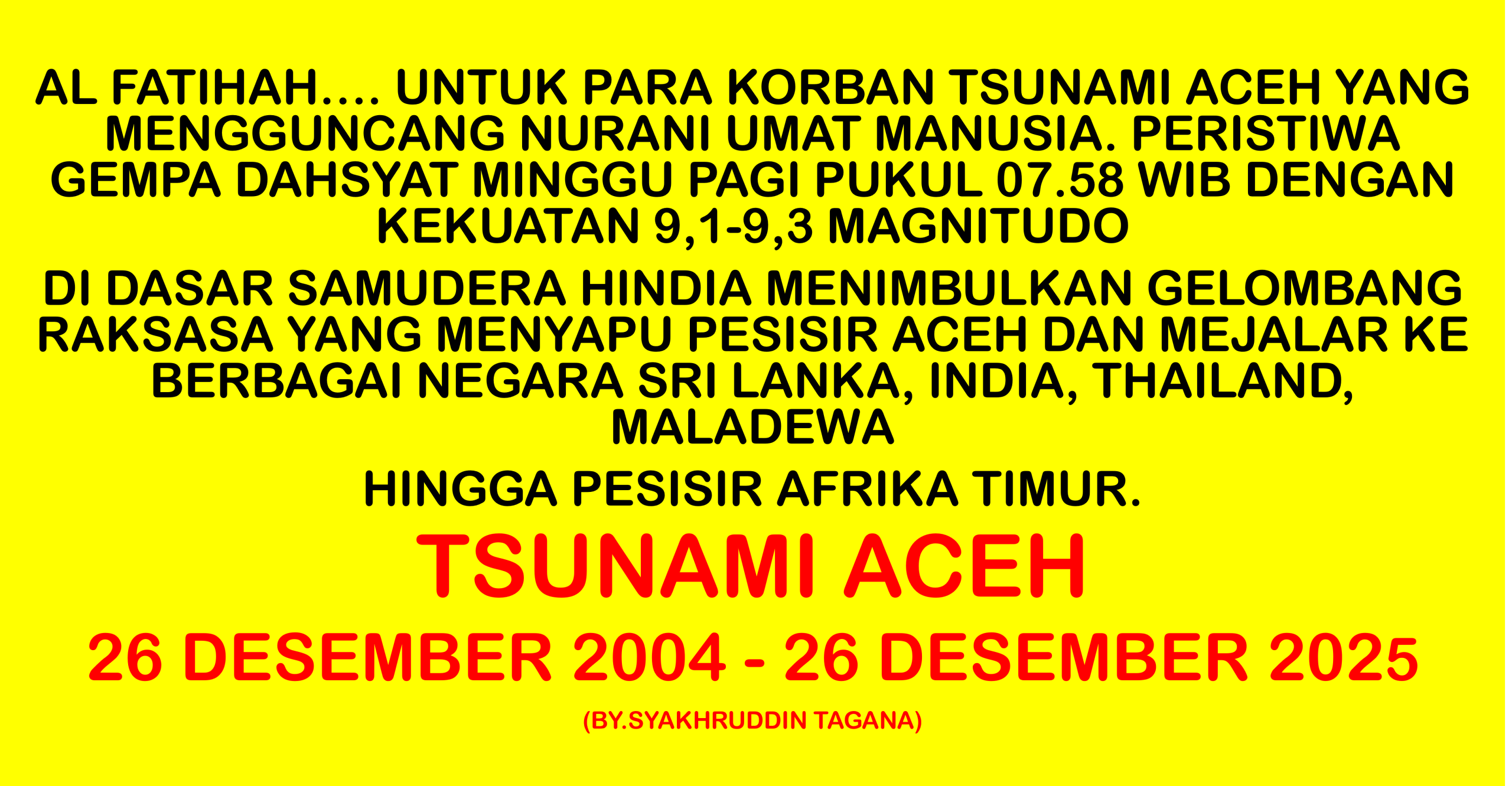 tsunami aceh 21 tahun silam